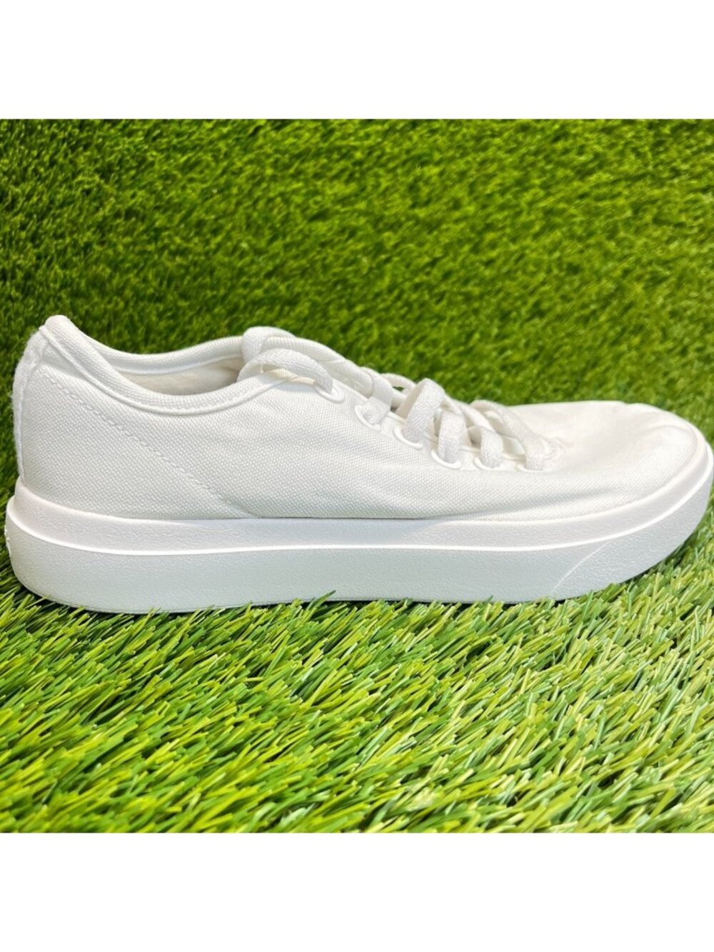 Allbirds Canvas Pipers 2 Womens Size 7.5 White Athletic Running Shoes Sneakers